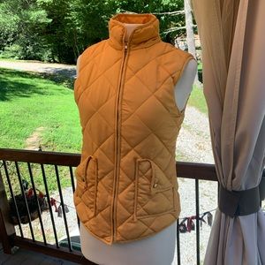 🍂 Mustard Yellow puffer quilted vest SMALL 🍂